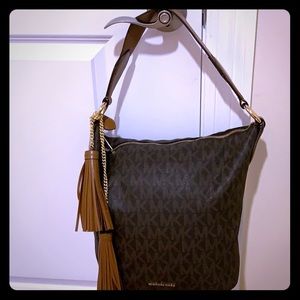 Authentic Eliana Brown Signature MK Shoulder Bag